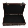 Vintage Suitcase 34x20.5x8cm Wooden Leather Decorative Luggage Trunk for Decoration Storage Photogra