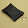 Unisex Leather Key Bag Keys Holder Multi Function 1Pc Zipper Keys Wallet Coin Purse Solid Color Waterproof Key Case
