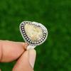 Natural Picture Jasper Gemstone Statement Adjustable Ring 925 Sterling Silver