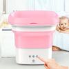 New Mini Folding Washing Machine Wash Fruits Electric Touch Button Household Portable Washer Foldable Barrel Type for Travel