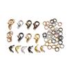 80PCS/Lot Alloy Lobster Clasp Jump Rings Connector Clasp Crimp End For Bracelet Necklace Chains DIY Jewelry Making Supplies