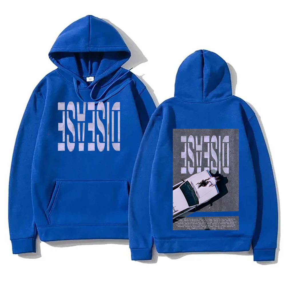 Lady Gaga New Single Disease Hoodies Autumn Winte New Pattern Sweatshirt High Street Two Sides Pullovers Unisex Loose Sudaderas