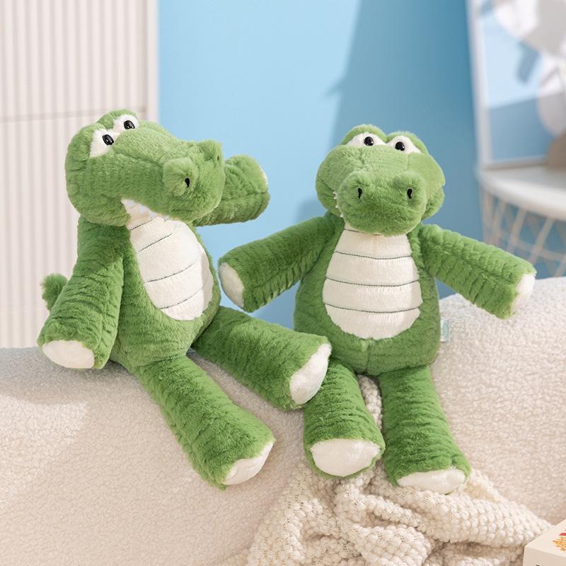 Cute Green Long-legged Crocodile Doll Plush Toy Crocodile Doll Children's Soothing Rag Doll Girl Birthday Gift