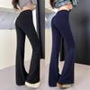 Flip Waist Slightly Pull Sweatpants Women's New Autumn Low Waist Drape Casual Sweatpants Small Slim Horseshoe Pants