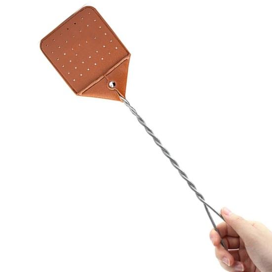 Faux Leather Fly Swatter Indoor Outdoor Control Smooth Surface Great Gift Idea Fly Swatter Fly Accessories