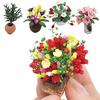 Artificial 1/12 Dollhouse Flower Miniature Exquisite Green Plant Ornament Decor