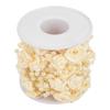 10mroll Rose Artificial Pearl Wire Beads Garland String DIY Wedding Decoration(beige)