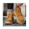 Осень и зима новая мужская обувь Мартин на толстой подошве с увеличением роста, уличная спортивная обувь, рабочая обувь, ретро высокие берцы на шнуровке, модные ботинки