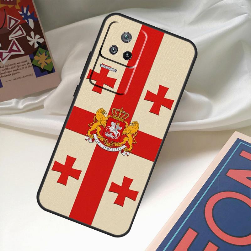 Чехол с флагом Грузии в стиле гранж для POCO X6 Pro M6 X5 X3 M5s F3 F5 Xiaomi 14 Ultra 13 12 Lite 11T 12T 13T Pro Coque