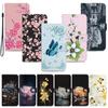 For Infinix Note30 Hot30 Hot20 Smart7 Smart6 Zero20 Note11 Wallet Case PU Leather Floral Flip Cover with Card Holder Kickstand Protective Purse Case