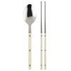 Parve 1 Person Cutlery Set, Ivory, Spoon + Chopsticks, 1 Set, Korean Popular Tableware