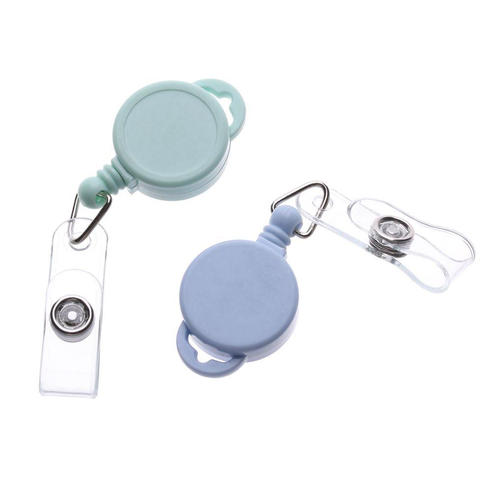 Office Supplies ID Name Card Anti-Lost Clip Stationery Retractable Key Ring Lanyards Badge Holder