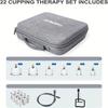 Professional Chinese Acupoint Cupping Therapy Set - 22 Cups, Hijama Massage Kit with Vacuum Pump, Portable Suction Cellulite Cups with Travel Case
