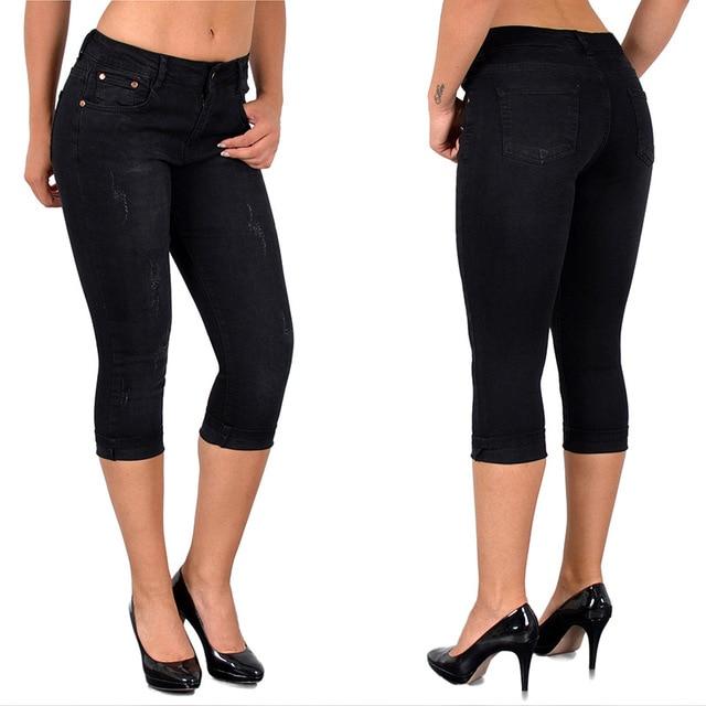 Women Jeans High Waist Jeans High Elastic Plus Size Stretch Jeans Washed Denim Skinny Pencil Pants