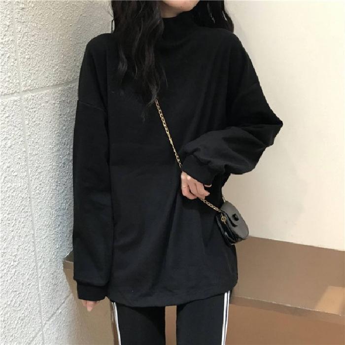 Double-sided Velvet Base Shirt for Women with Autumn and Winter New Loose Warm Long-sleeved T-shirt for Women Students Tops for Women