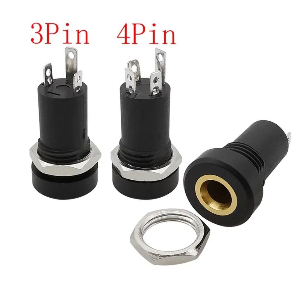 Gold Plated 3.5 Mm Headphone Female Socket 3.5 Mm Audio Socket 3/4 Pin 3.5mm Audio Jack Socket