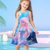 Summer Sleeveless Round-neck Vest Dresses Princess Dresses Cute 3D Printing Mermaid Pattern Girls' Dresses