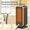 Space Heater 500W PTC Ceramic Low Noise Fast Heating Portable Personal Heater Fan with 30 Degrees