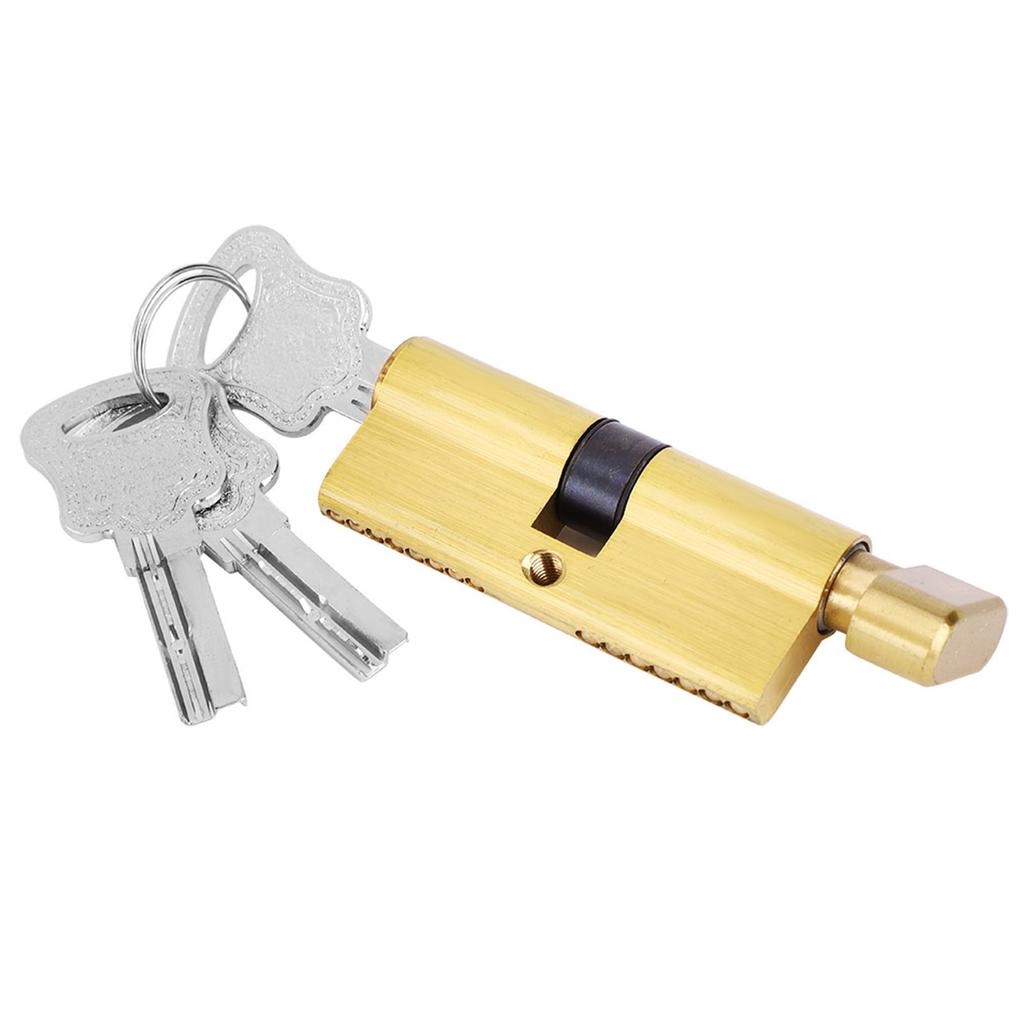 Copper Door Lock Cylinder 3 Keys Home Security Anti Theft Indoor Bedroom Entrance Lock Cylinder