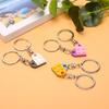2Pcs Love Heart Brick Keychain For Couples Friendship Birthday Jewelry Gift