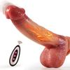 Realistic Female Masturbator Sex Toy Vibrator Heated Stimulator Huge Large Electric Retractable Penis Soft Masturbator Female Masturbator