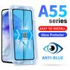 For Samsung Galaxy A14 A24 A34 A54 A15 A25 A35 A55 A16 A26 A36 A56 Easy Install Kit Full Anti Blue Ray Tempered Glass Screen Protector
