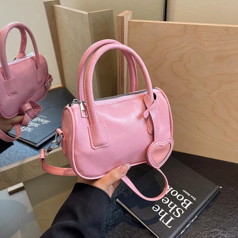 Solid Color Fashion Texture Handbag Spring Versatile Shoulder Messenger Bag Temperament Small Square Bag Women