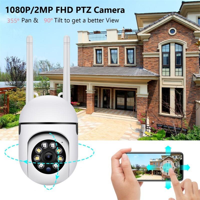 5G&2.4G Dual Band Surveillance 200W 1080p Outdoor Panoramic Camera Built-In Microphone And Speaker Support Amazon Alexa&Google Assistant