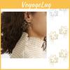 Alloy Face Trendy Earrings Fashionable Geometric Design Street Jewelry Style
