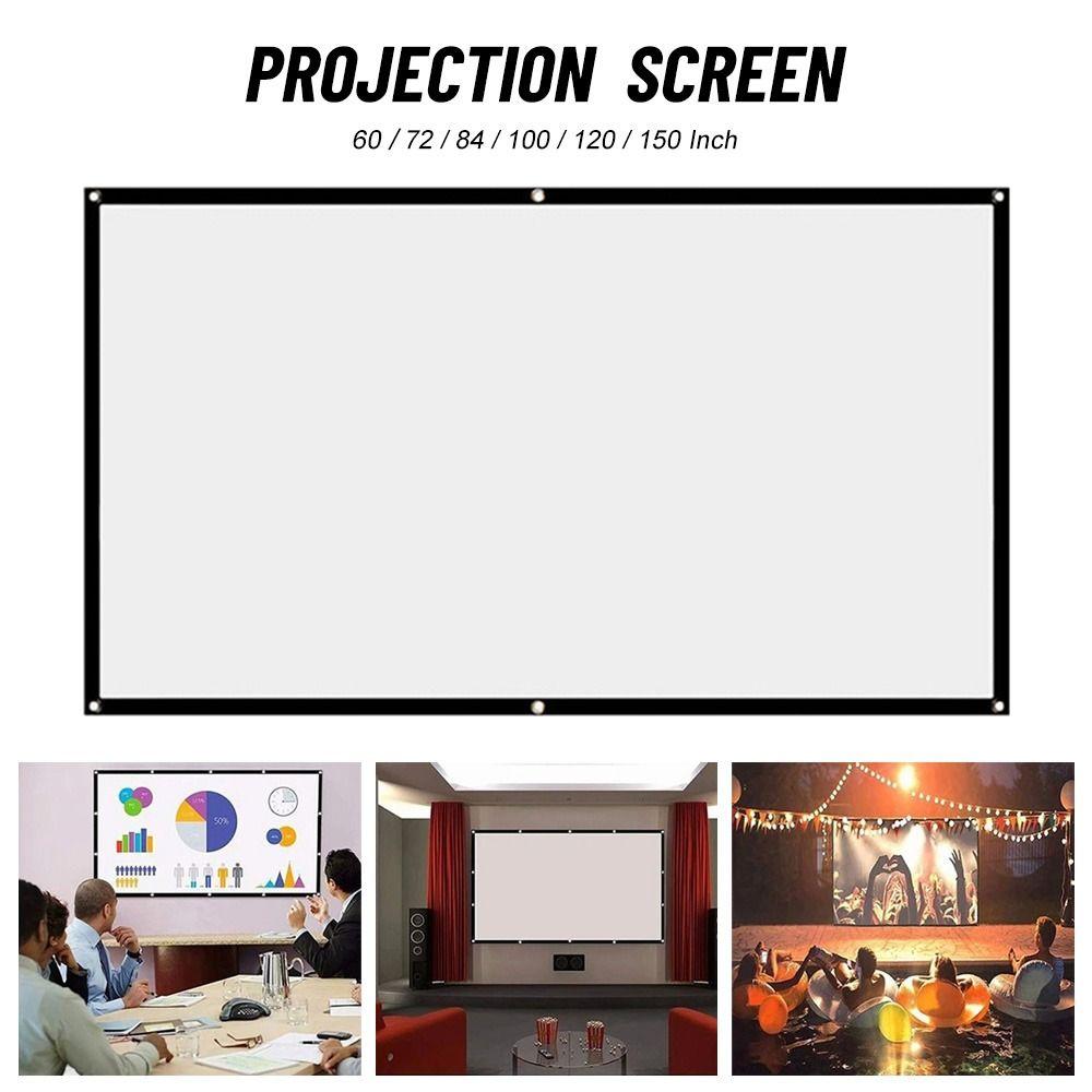Inch Accessories Home Outdoor Simple Curtain Projection Screen Anti-light Screen Projector Curtains
