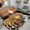 Fashion Leopard Pattern Carpet On The Floor 3D Animal Printed Big Carpet Living Room Soft Sponge Bathroom Mat Absorb Anti-slip
