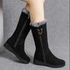 Fashion Shoes for Women Winter Warm High Fur Boots 2025 Shoes for Women Mid-calf Plush Snow Flat Boots Zip Fashion Botas De Mujer 35-41