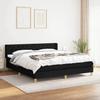 3130523 vidaXL Divan Bed with Mattress Black 160x200 Cm Fabric