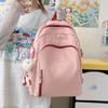 Summer New Nylon Lightweight Sports Travel Ins Large Capacity Solid Color Letter Student Couple Backpack