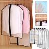 5pcs/set Clothes Dust Cover,Moisture-proof Foldable Storage Bag for Suit Coat Dress,Wardrobe Hanging Organizer Bags for Closet