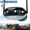 LS VISION 8MP 4K Dual Lens Wide Angle 180° Wifi IP Camera Outdoor Human Detect Ultra Wide View 4MP Color Night Vision Surveillance Camera