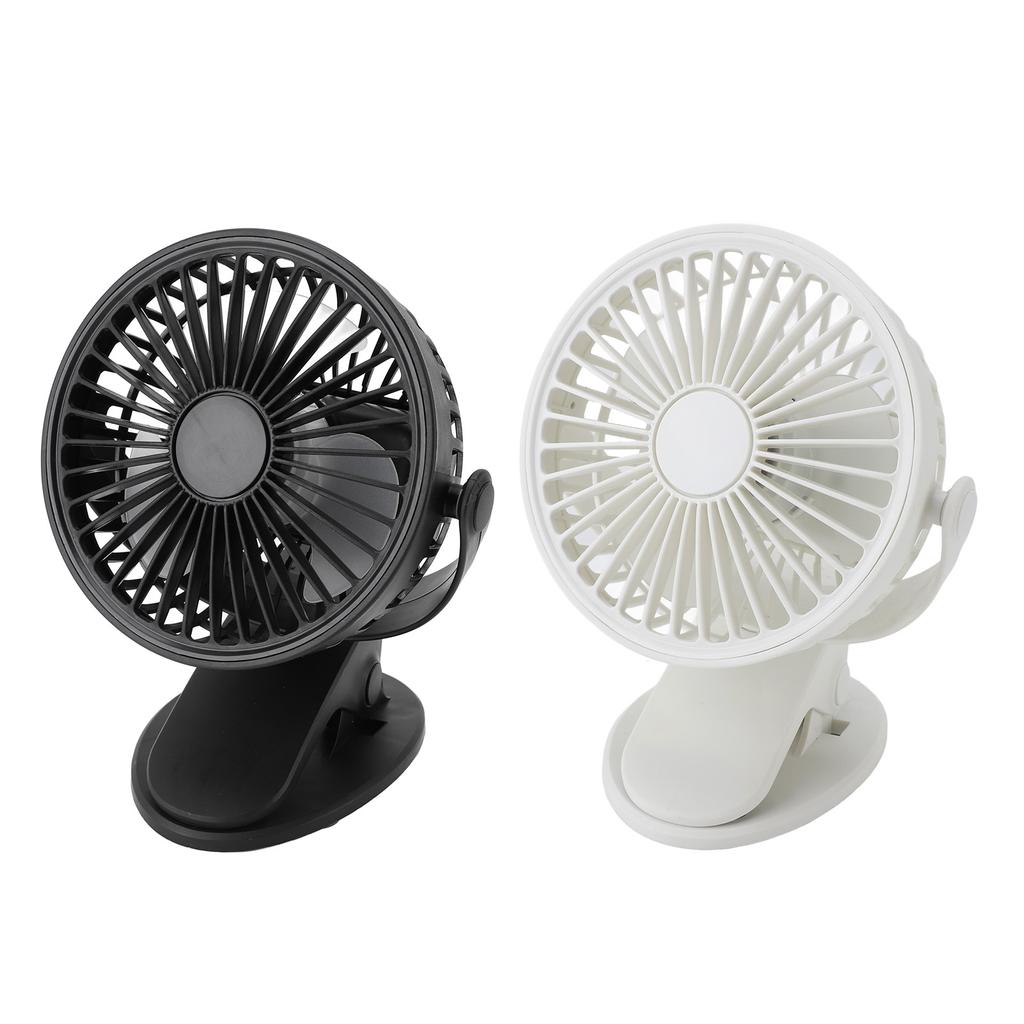 Clip On Fan 360 Degree Rotatable 3 Gears Quiet USB Charging Portable Small Desk Fan for Office Campi