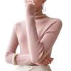 Sweater Turtleneck Long Sleeve Solid Color Bottom Tops High Elasticity