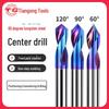 Tiangong Tungsten Steel Center Drill with Coating - 65°, 90°, 60°, 120° Hole Opener