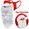 Christmas Decoration 3D Santa Claus Beard Masks Adult Unisex Funny Reusable Santa Beard Face Cover for Xmas Cosplay Party