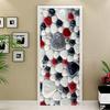 3D Door Stickers Decor Removable Kids Teens Colored Pebbles Door Murals Wallpaper Waterproof Removable Art Door Decals