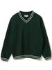 B:MING LIFE STORE by BEAMS Men's Lined V-Neck Sweatshirt, Green, Size S_92130454803