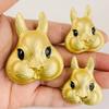 Vintage Women Men Classic Rabbit Design Brooches Earrings Baroque Palace Style Unisex Metal Crystal Animal Pins Badges Jewelry