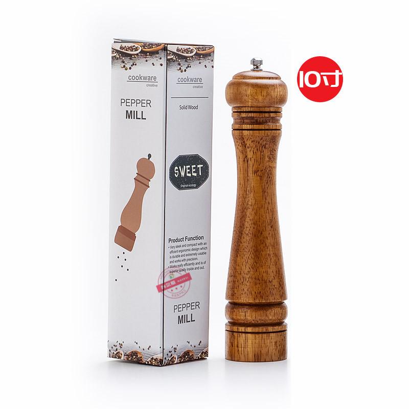 Pepper Grind Salt and Grinder Kitchen Tools Oak Freshly Wooden Flask