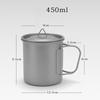 Titanium Cup for Coffee Ware Tea Ware Beer Mug Latte Cup With Lid Original Breakfast Cups Teaware Coffeeware Camping Mug