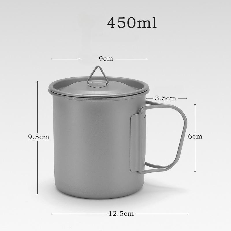 Titanium Cup for Coffee Ware Tea Ware Beer Mug Latte Cup With Lid Original Breakfast Cups Teaware Coffeeware Camping Mug