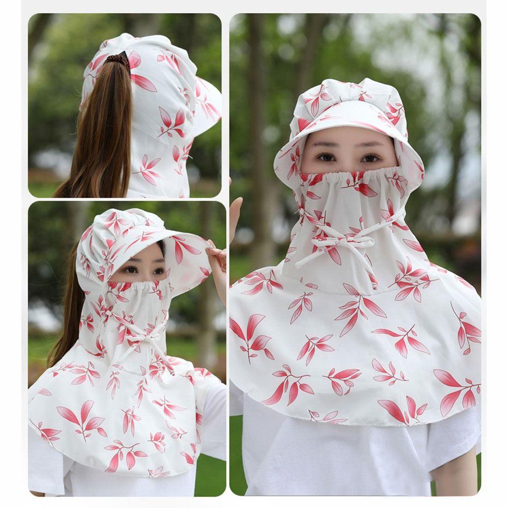 Full Face Neck Protection Sunscreen Cap Dust-proof Outdoor Sun Hat Outdoors Tea Picking Cap Summer