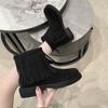 Autumn and Winter New Fringed Short Boots Foreign Trade Large Size Low Heel Martin Boots Autumn and Winter New Soft Sole Lightweight Zipper Short Boot