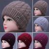 1PC Outdoor Plus Velvet Elderly Hat Middle-aged Wool Hats Knitted Hat Thick Winter Ladies Warm