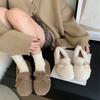Fairy Thick-soled Fluffy Shoes, Women Wear New Fluffy Warm and Velvet Cotton Shoes In Autumn and Winter, and Pedal Doudou Shoes.
